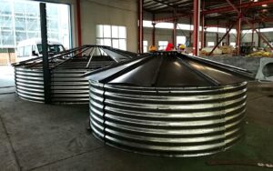 corrugated steel water storage tank