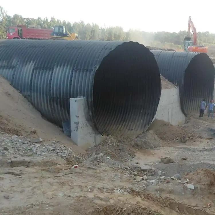 Corrugated Metal Pipes for Culverts and Sewers